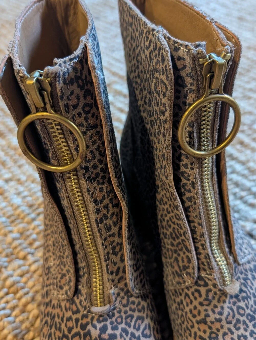 Lucky Brand Leopard Print Ankle Boots
